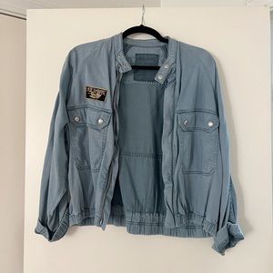 Blue Zadig & Voltaire moto jacket